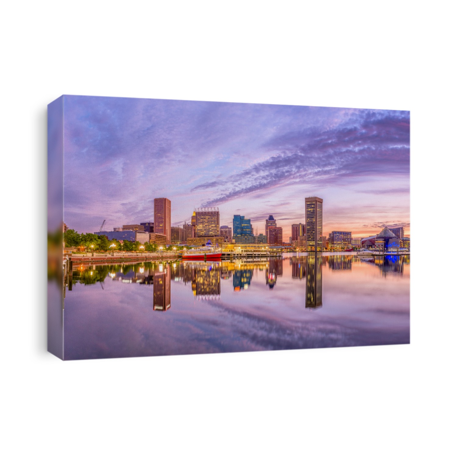 Baltimore, Maryland, USA Skyline on the Inner Harbor at dusk.